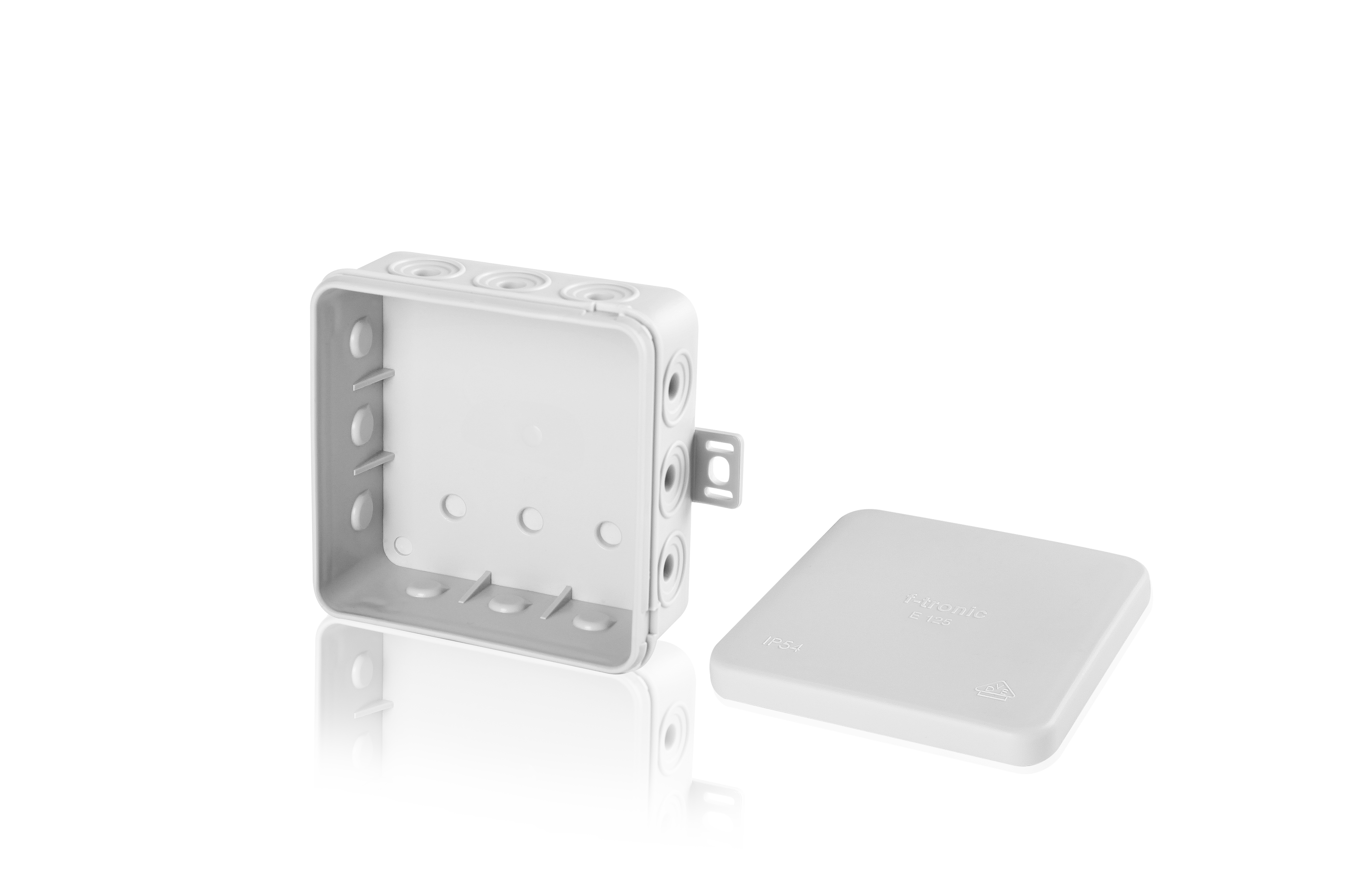 F-Tronic FR Abzweigkasten E125, 75x75x40mm, IP54, gr F-Tronic FR Abzweigkasten E125, 75x75x40mm, IP54, gr
